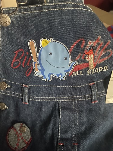 Oswald the Octopus Baseball Shortalls (18m)) SUPER RARE Vintage Jeans Overall - Bild 3 von 22