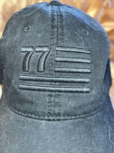 American Eagle Outfitters Black Hat, Strap Back, 77 Flag Logo, Size O/S - Picture 5 of 11