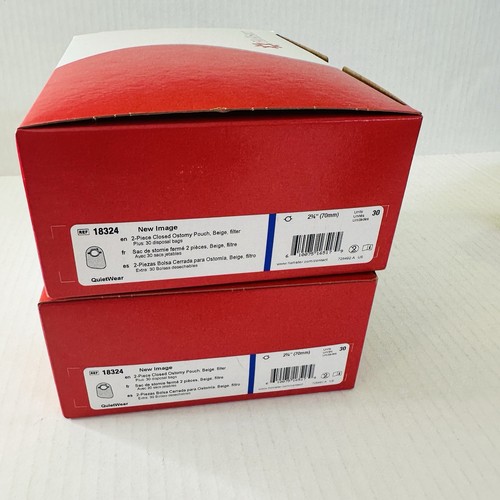Hollister 18324 New Image Closed Ostomy Pouch Quiet Wear 2 Boxes 30 Units Ea NEW