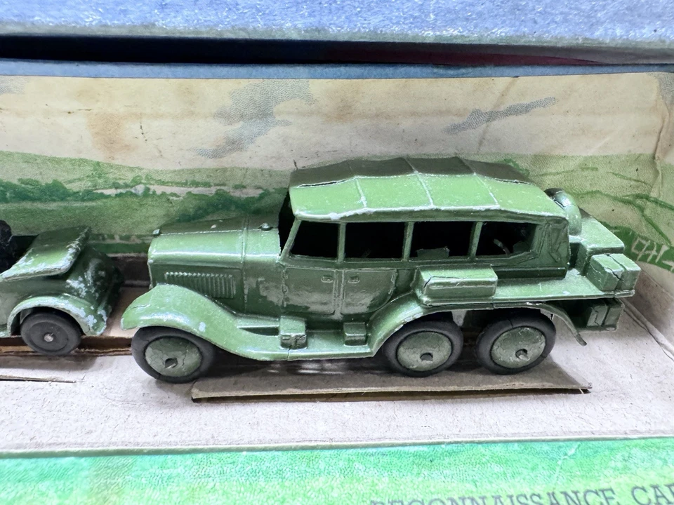 Dinky: conjunto raro na caixa 152 - unidade de tanque leve Royal Tank Corps. Pré-guerra c1930s - Imagem 4 de 4