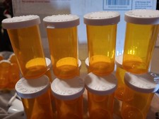 Empty Prescription RX bottles For Storage or Crafts Lot of 12