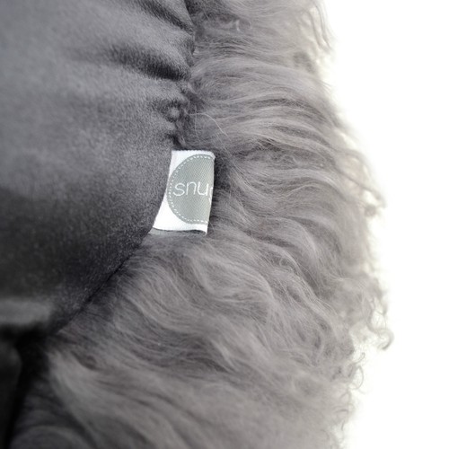 Round Mongolian Long Curly Wool Sheepskin Cushion / Pillow & Cushion Inner - 16" - Picture 10 of 22
