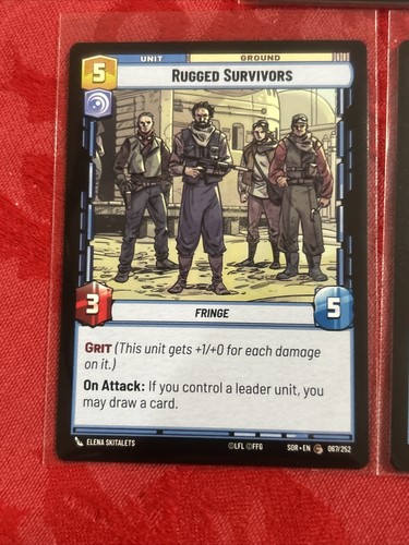 3x Star Wars Unlimited 067/252 - Rugged Survivors - Spark of Rebellion (NM) x3 - Picture 3 of 6