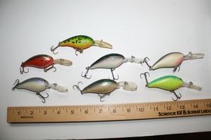 7-ct-USED-Bill-Norman-Deep-Diving-Crankbaits-Multiple-Colors-SW44