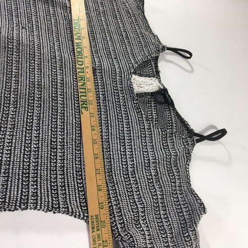 Rue21 Top Womens Cold Shoulder Open Back Blouse Spaghetti Strap Grey White M  - Bild 3 von 11