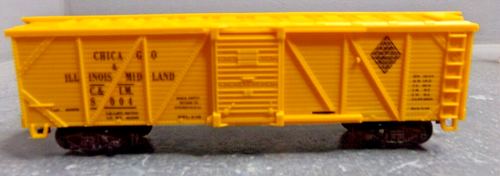 FERROCARRIL INDUSTRIAL ESCALA HO VAGÓN DE CARGA 40 PIES EXTREMO DE ACERO VAGÓN CHICAGO Y MIDLAND - Imagen 1 de 6