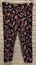 Under Armour Printed Ankle Crop Leggings Youth Girl  s Large, Black w/Pink/Purple