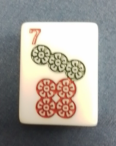 Mahjong Mah-Jongg Tile Spare Replace Mahjonng White 1 1/8”x 7/8” x 1/2” - Picture 24 of 50