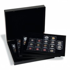 New Large Capacity Presentation Case For 80 2x2 Coin Quadrum Holder 4 Trays