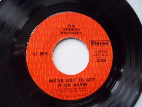THE ADDRISI BROTHERS We've Got To Get It On Again / Worthwhile 45 RPM 7" Record - Picture 4 of 6