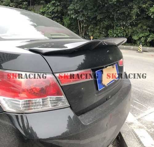For 08-12 Honda Accord Sedan Carbon Fiber Duckbill Rear Trunk Lip Wing Spoiler - Picture 5 of 16