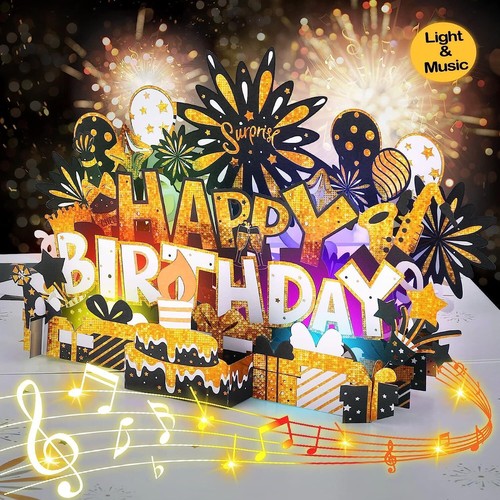 Large Musical Birthday Cards, 3D Pop up Cards - 第 1/7 張圖片