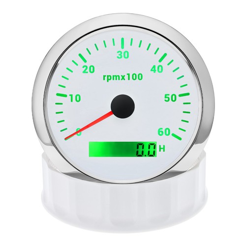 85MM Waterproof Tachometer 0-6000RPM with Hourmeter Gauge Fit Marine Boat Car - Picture 10 of 13