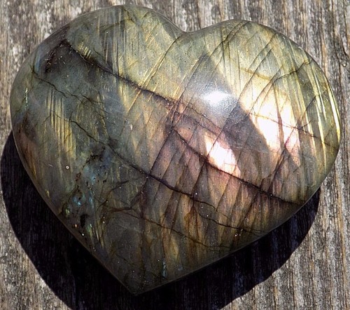 LABRADORITE SPECTROLITE MADAGASCAR POLISHED HEART 7552 - Picture 10 of 12