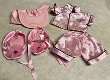 Build a Bear and misc. Bear Clothing Lot Pink Pajamas Visor Ballerina Shoes