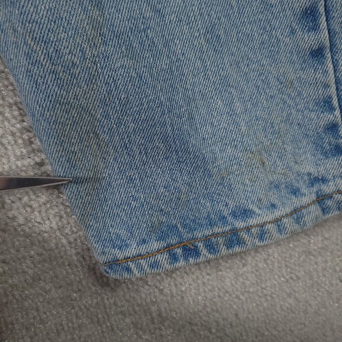 VTG Levis 505 Jeans Mens 34x30 Blue Denim Red Tab Straight 90s Distressed Grunge - Picture 8 of 21