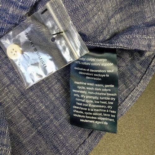 Camicia donna Tommy Hilfiger con bottoni XL blu - Foto 9 di 11
