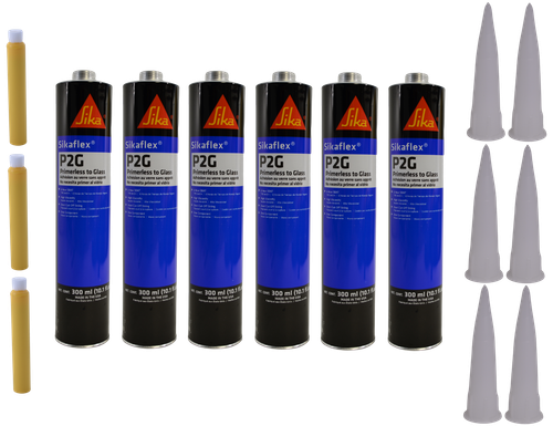 Auto Glass Urethane Adhesive  6 Tubes Sika P2G + (3) 207 Primer Stick - Bild 1 von 8