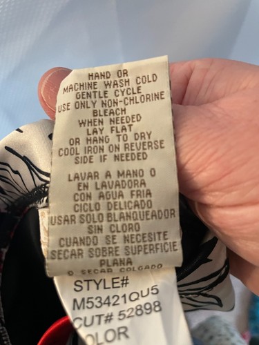 Speechless Womens Halter Empire Waist Dress Ivory Black Red Floral Vneck size 9 - Picture 3 of 4