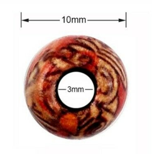 100pcs Mixed Large Hole BOHO Wooden Beads for Macrame European Charms Crafts LOT - Picture 9 of 10