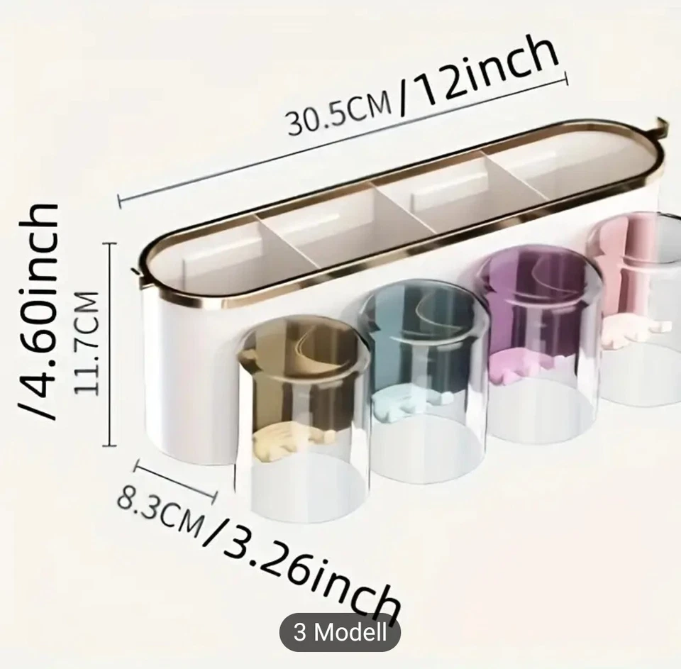 Automatische Zahnpaste Spende mit Zahnbürstenhalter - Bild 2 von 4