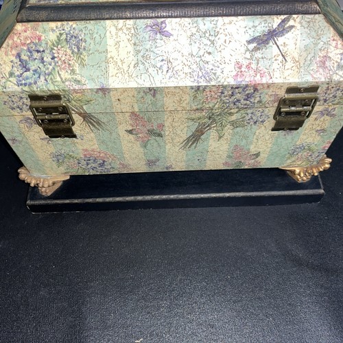 Vintage Anister Gifts Inc Wood Chest Trinket Box Hinged Cover - Bild 8 von 16