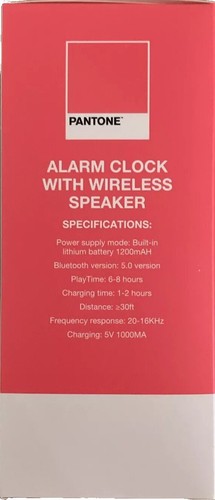 PANTONE Alarm Clock With Wireless Speaker with Bluetooth New In Box - Picture 4 of 5