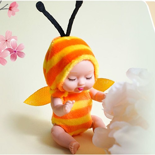12 cm Bienenschlaf Baby Puppe Babypuppe 4,5 Zoll Mini Stofftier Stofftier Baby Schlafpuppen - Bild 3 von 5