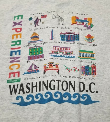 Camiseta gráfica de turismo vintage de Washington DC para hombre talla XL - Imagen 2 de 7