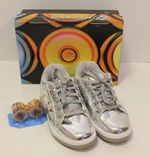 HEELY'S Silver Chrome Sports Wheels Skate Shoes - Size 4 Youth