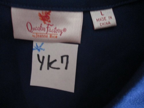 New Quacker Factory Scroll Embellished Jacket Large Blue A280813 Women YK7 - Picture 3 of 6