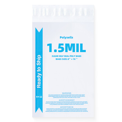 #ad Clear Shipping Poly Bags with Suffocation Warning 6x9 8x10 9x12 10x13 11x14 $39.99