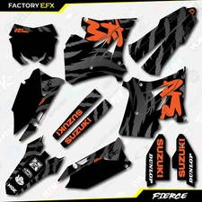 Black Orange Fierce Restyle Graphics Kit fit 01-08 Suzuki RM125 RM250 RM 125 250