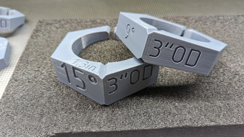 Шаблоны для резки пирога выхлопной трубы 3 дюйма 9°15° комплект коллектор изготовление сварка турбодвигателя - Изображение 2 из 4