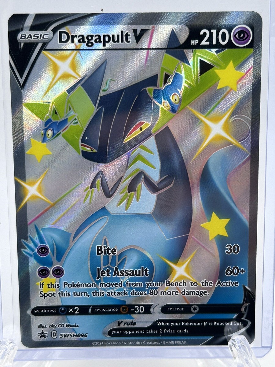 Dragapult V SHINY SWSH096 NM Full Art Promo Rare Pokemon