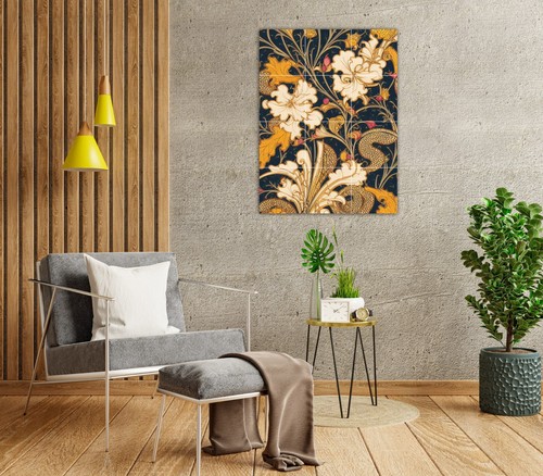 Azulejos de cerámica floral Art Nouveau mural/mosaico - azulejos de decoración de pared Art Nouveau - Imagen 4 de 4