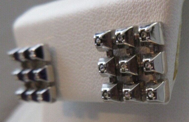 Open Work Designer Square Shaped Clear Rhinestone… - image 9