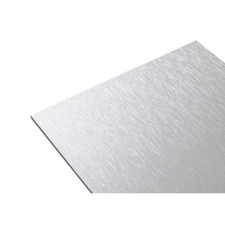 24 In. X 24 In. X 1/8 In. Thick Aluminum Composite ACM Brushed Silver Sheet