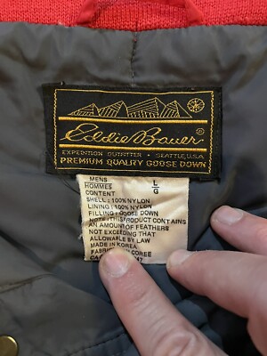 ジャケット・アウター Eddie Bauer 80sWarmUpJacket Made in USA. Vintage Eddie Bauer Fleece Lined Jacket Mens L Blue Retro