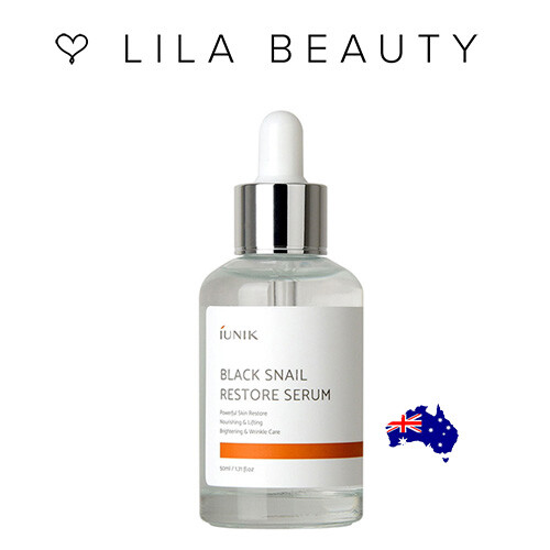 iUNIK Black Snail Restore Serum 50ml Face Skin Hydrate Firming Smoothing - Picture 1 of 1