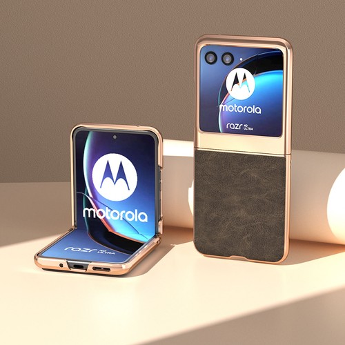 Funda protectora retro de cuero PU retro con galvanoplastia de lujo para Motorola Razr 40 Ultra - Imagen 15 de 22