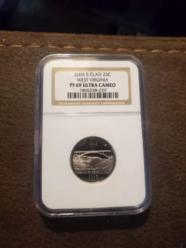 2005-S SILVER 25C WEST VIRGINIA STATEHOOD NGC PF69 ULTRA CAMEO UNCIRCULATED 