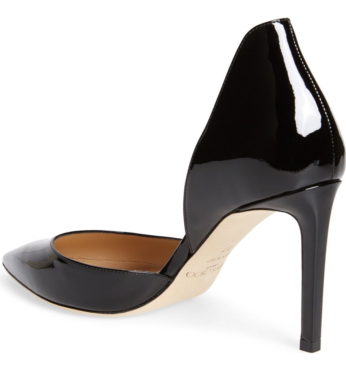 NIB NEW Jimmy Choo Liz 85 black patent leather d'Orsay pumps NIB NEW Jimmy Choo Liz 85 black patent leather d'Orsay pumps