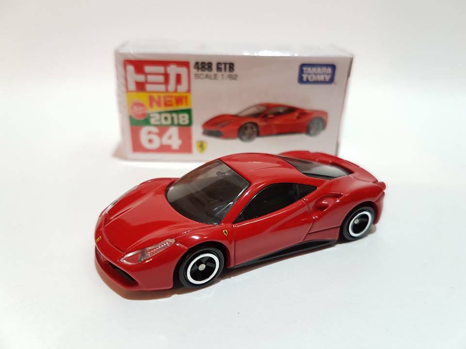 Takara Tomy - トミカ No.64 488 GTB (箱)(1コ入) Amazon | トミカ No.64 488 GTB (箱) | ミニカー・ダイキャスト