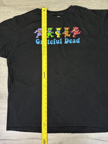 Grateful Dead Shirt Rainbow Bear Logo Black 100% Cotton Mens 3XL - Picture 17 of 19