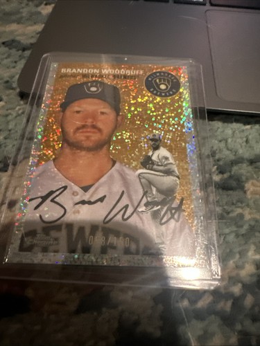 Brandon Woodruff 2023 Topps Chrome Platinum Speckle Refractor /150 Brewers