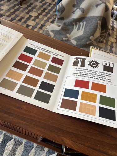 Rare! 1966 Industrial Design Brochure Color Swatch 3M Velvet Coating 3100 - Imagen 12 de 15