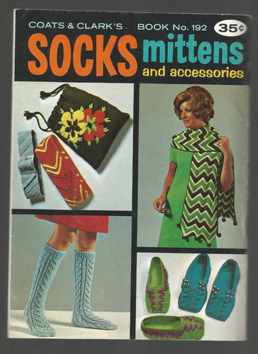 Socks Mittens Scarves Slippers Gloves Knit Crochet Patterns Vintage 1960s L67 - Picture 2 of 17