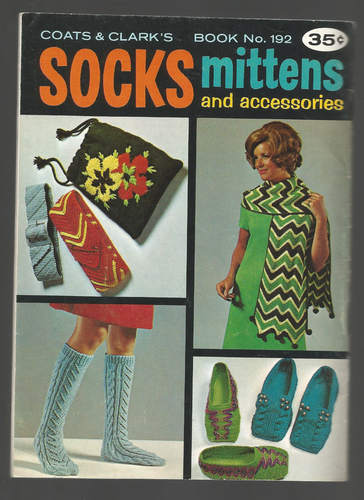 Socks Mittens Scarves Slippers Gloves Knit Crochet Patterns Vintage 1960s L67 - Picture 1 of 17