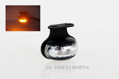 LED UMRISSLEUCHTE - GELB -  60x35mm OVAL - UNI FÜR 12 + 24 VOLT - UNTERBAU